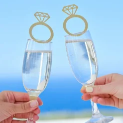 Forlovelsesring Glasspynt