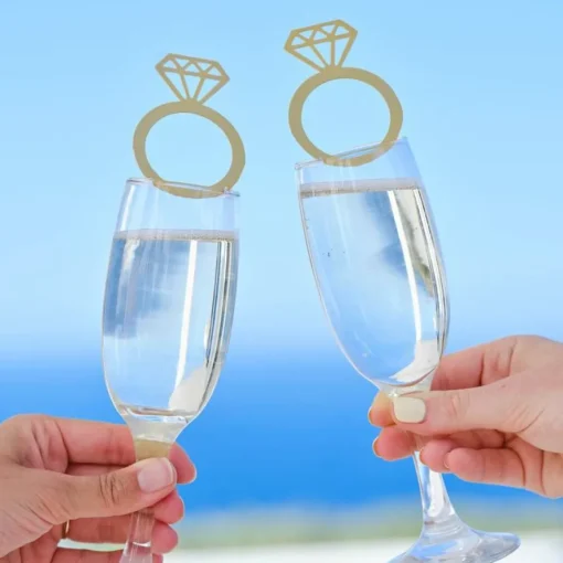 Forlovelsesring Glasspynt