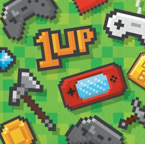 Gaming Party 1Up Servietter