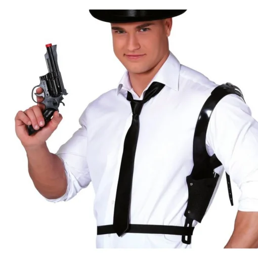 Gangster Lekepistol med Skulderhylster