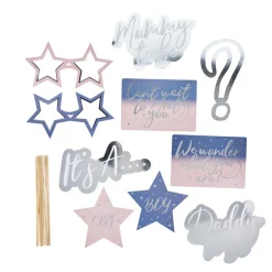 Gender Reveal Selfie Props