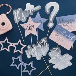 Gender Reveal Selfie Props