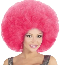 Gigantisk Afroparykk Rosa