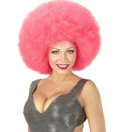 Gigantisk Afroparykk Rosa