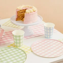 Gingham Krus Pastell