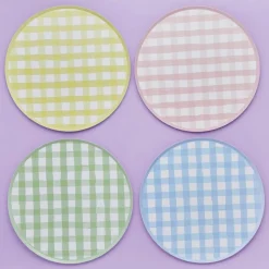 Gingham Tallerkener Pastell