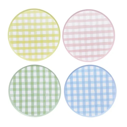 Gingham Tallerkener Pastell