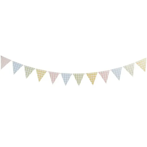 Gingham Vimpelbanner Pasetell