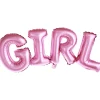 Girl Folieballong Rosa