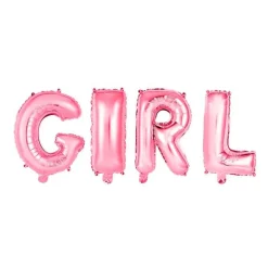 Girl Folieballonger Lyserosa