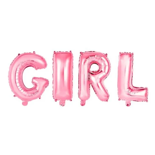 Girl Folieballonger Lyserosa