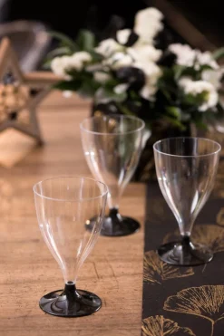 Gjenbrukbare Champagneglass Svart