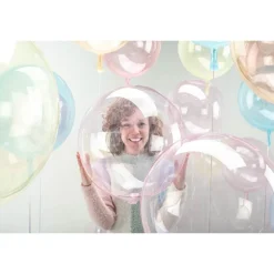 Gjennomsiktig Rund Ballong Rosa