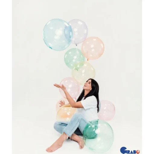 Gjennomsiktig Rund Ballong Lilla