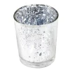Glass Telysholder Metallisk Sølv
