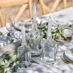 Glassflaske Lysestaker