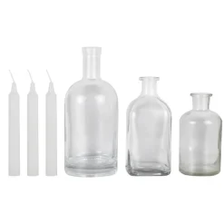 Glassflaske Lysestaker