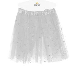 Glitrende Tutu Skjørt Hvit