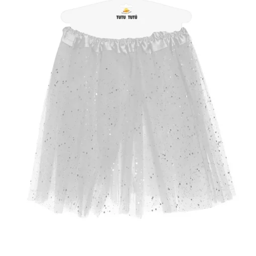 Glitrende Tutu Skjørt Hvit
