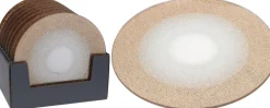 Glitter Dekorativ Glasstallerken Gull