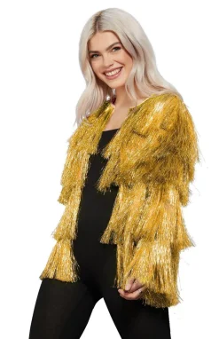 Glitter Jakke Gull