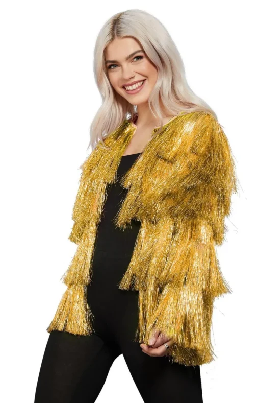 Glitter Jakke Gull