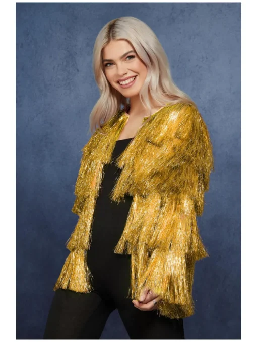 Glitter Jakke Gull