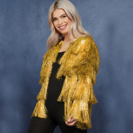 Glitter Jakke Gull