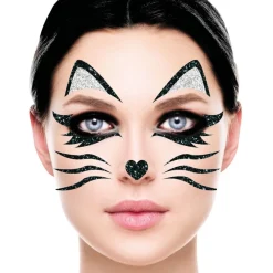 Glitter Katt Ansiktssmykke