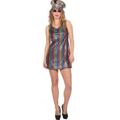 Glitter Kjole Regnbue
