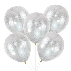 Glitter Konfetti Ballonger Sølv