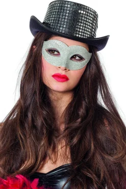 Glitter Maske Sølv