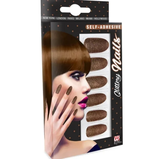 Glitter Negler Kobber