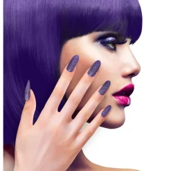 Glitter Negler Lilla