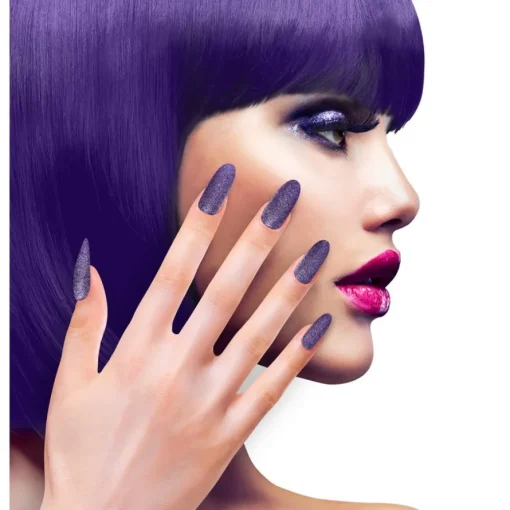 Glitter Negler Lilla