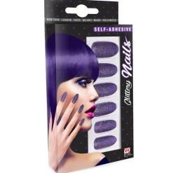 Glitter Negler Lilla