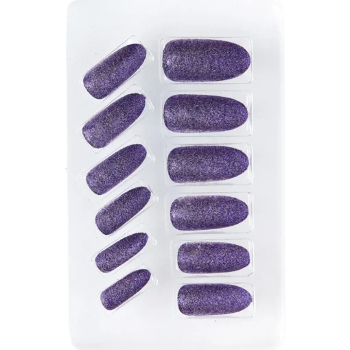 Glitter Negler Lilla