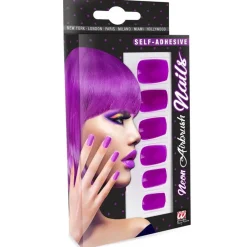 Glitter Negler Neonlilla