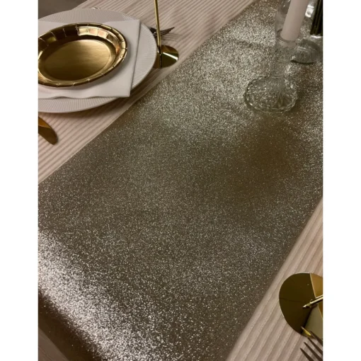 Glitter Premium Bordløper Platin