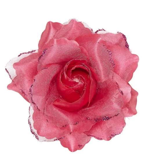 Glitter Rose Hårspenne Rosa