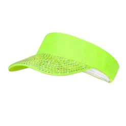 Glitter Solskjerm Caps Neongrønn