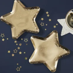 Glitter Stjerne Tallerkener