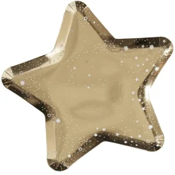 Glitter Stjerne Tallerkener