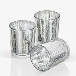 Glitter Telysholder Sølv