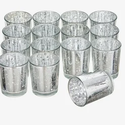 Glitter Telysholder Sølv