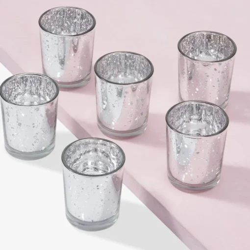 Glitter Telysholder Sølv
