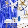 Glittergardin Blå