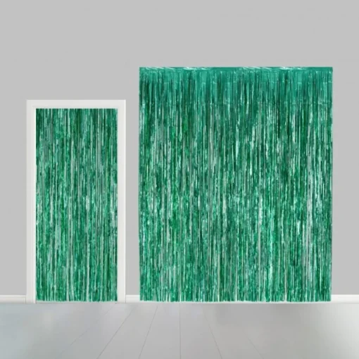 Glittergardin Grønn