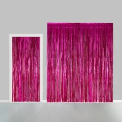 Glittergardin Sjokkrosa