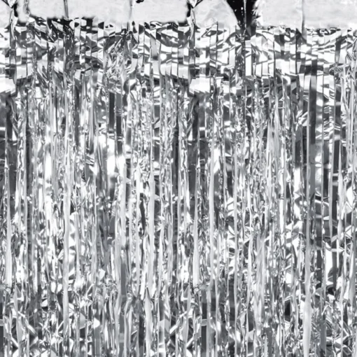 Glittergardin Sølv